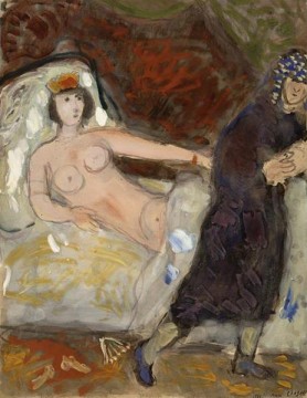 Marc Chagall Painting - José y Potifar, esposa contemporánea de Marc Chagall
